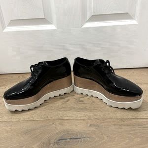 Stella McCartney Black Faux Leather Elyse
Platform Derby Sneakers